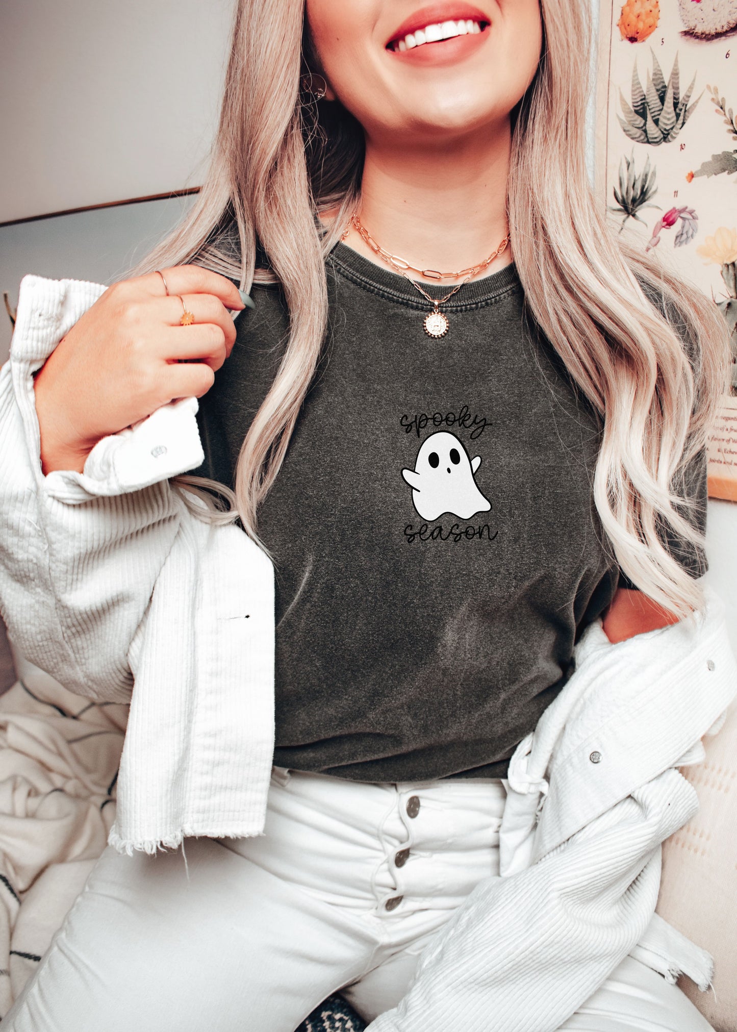 *Spooky Season Ghost Tee *3 Colors (S-4X)
