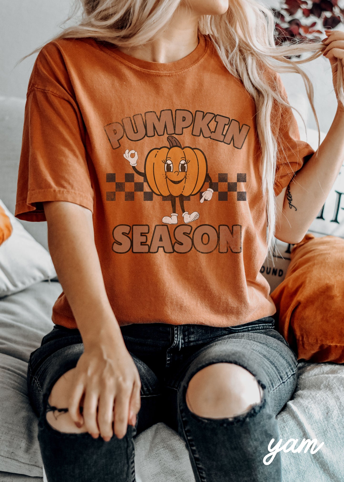 *PUMPKIN SEASON Tee *3 Colors (S-4X)