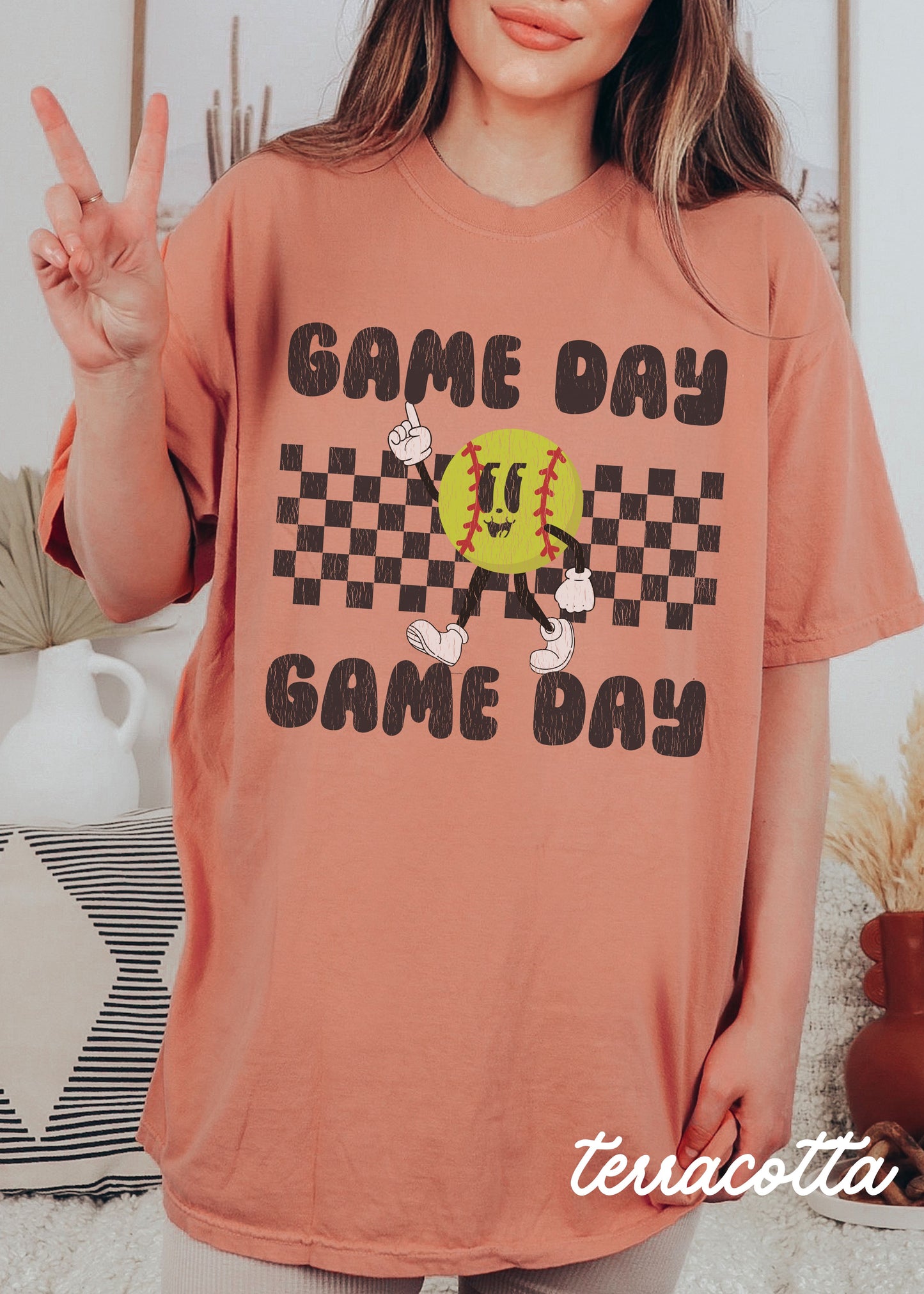 *Game Day SOFTBALL Mascot Tee *11 Colors (S-4X)