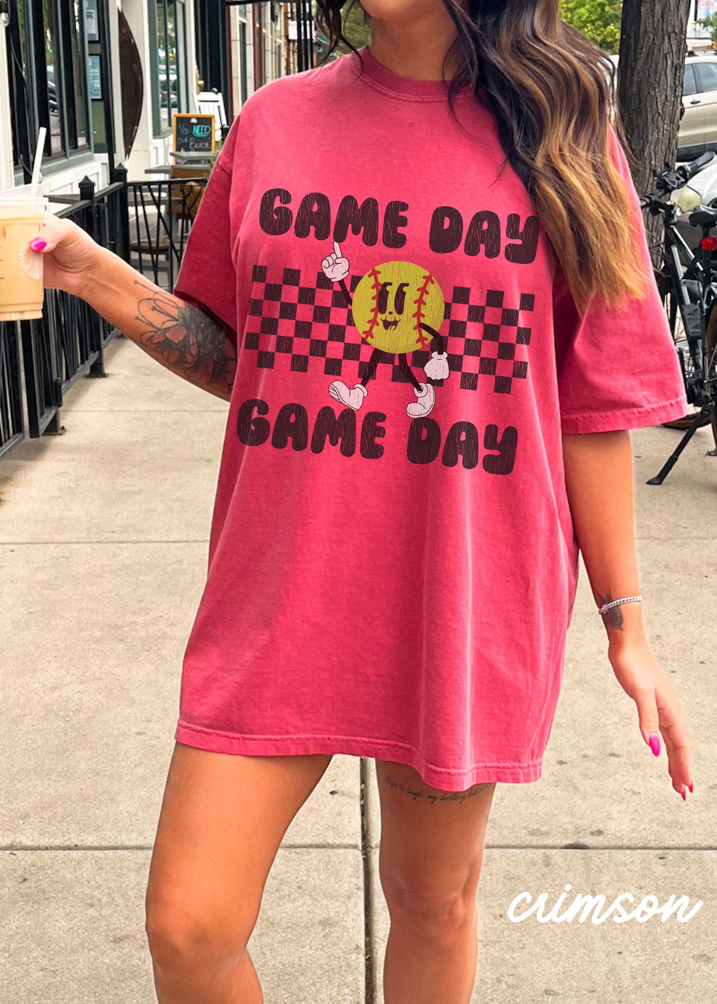 *Youth Game Day SOFTBALL Mascot Tee *6 Colors (XS-XL)