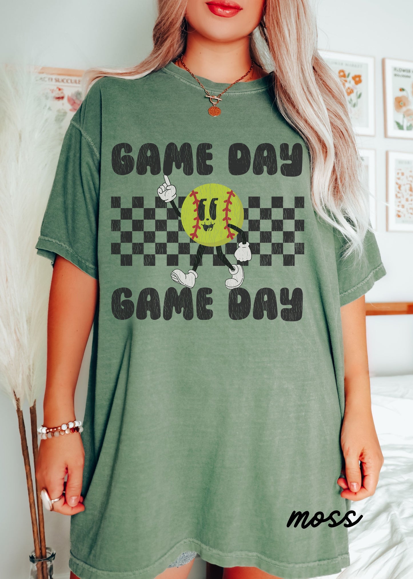 *Game Day SOFTBALL Mascot Tee *11 Colors (S-4X)