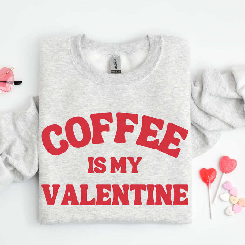 Pre-Order: Coffee is my Valentine ASH Grey (S-3X)
