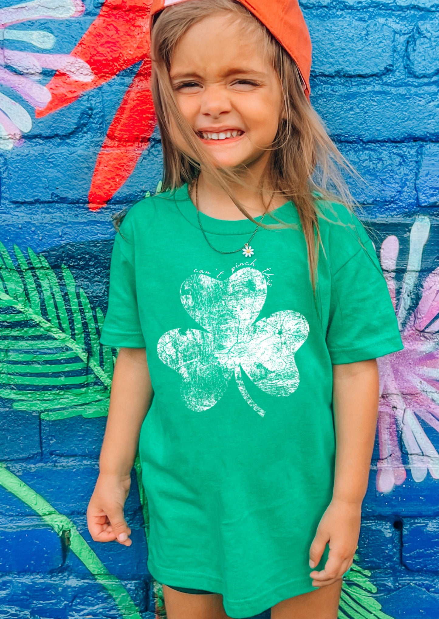 YOUTH Pre Order: Distressed Shamrock Tee *Irish Green (XS-XL)