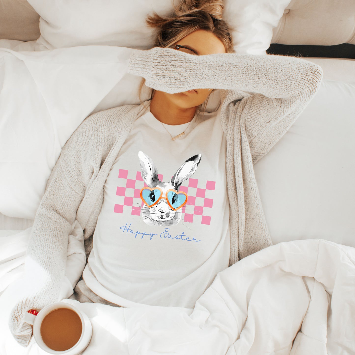 *Checkered Bunny Tee *Adult & Youth (S-3X)