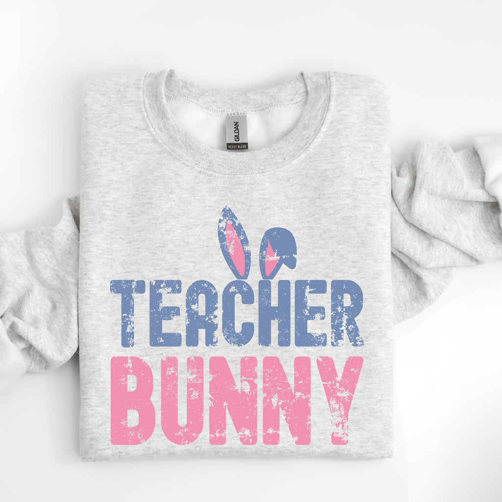 PRE-ORDER: Teacher Bunny Sweatshirt *Ash Grey (S-3X)