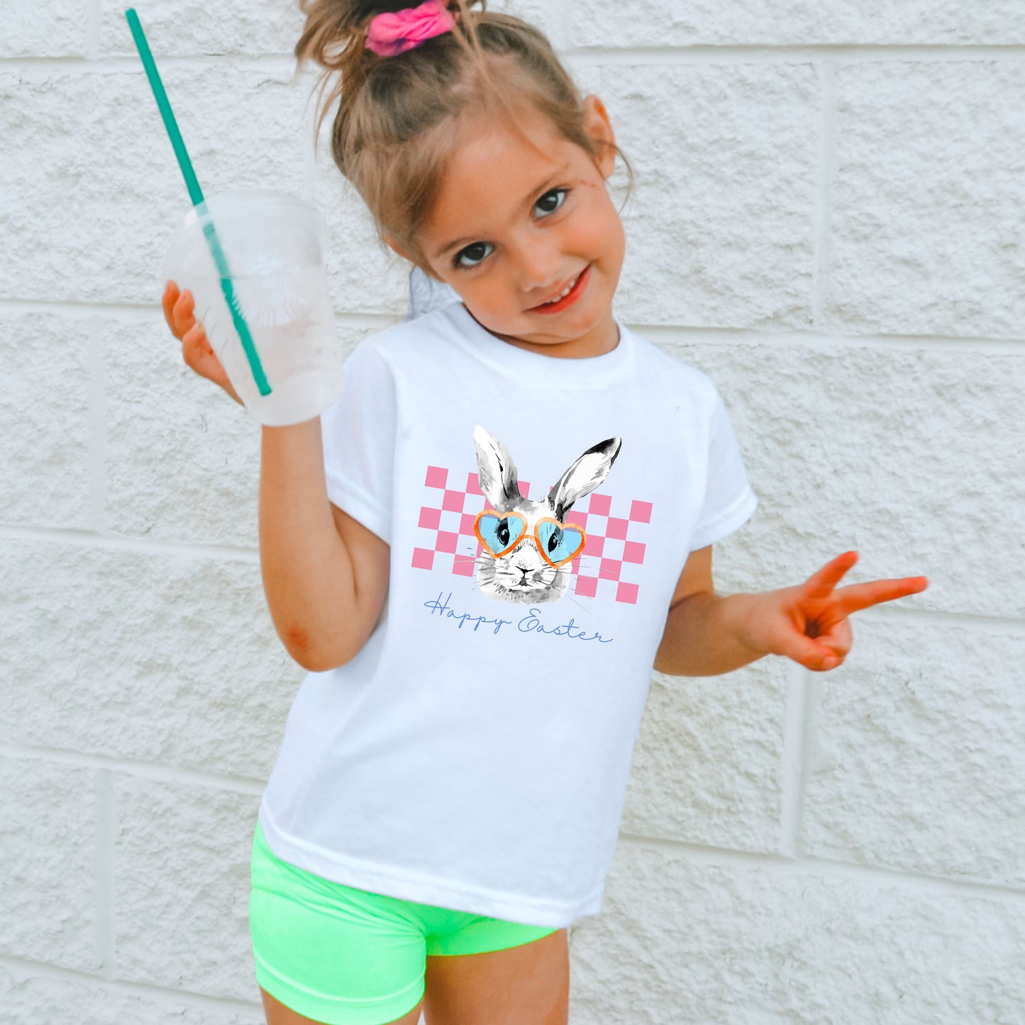 *Checkered Bunny Tee *Adult & Youth (S-3X)