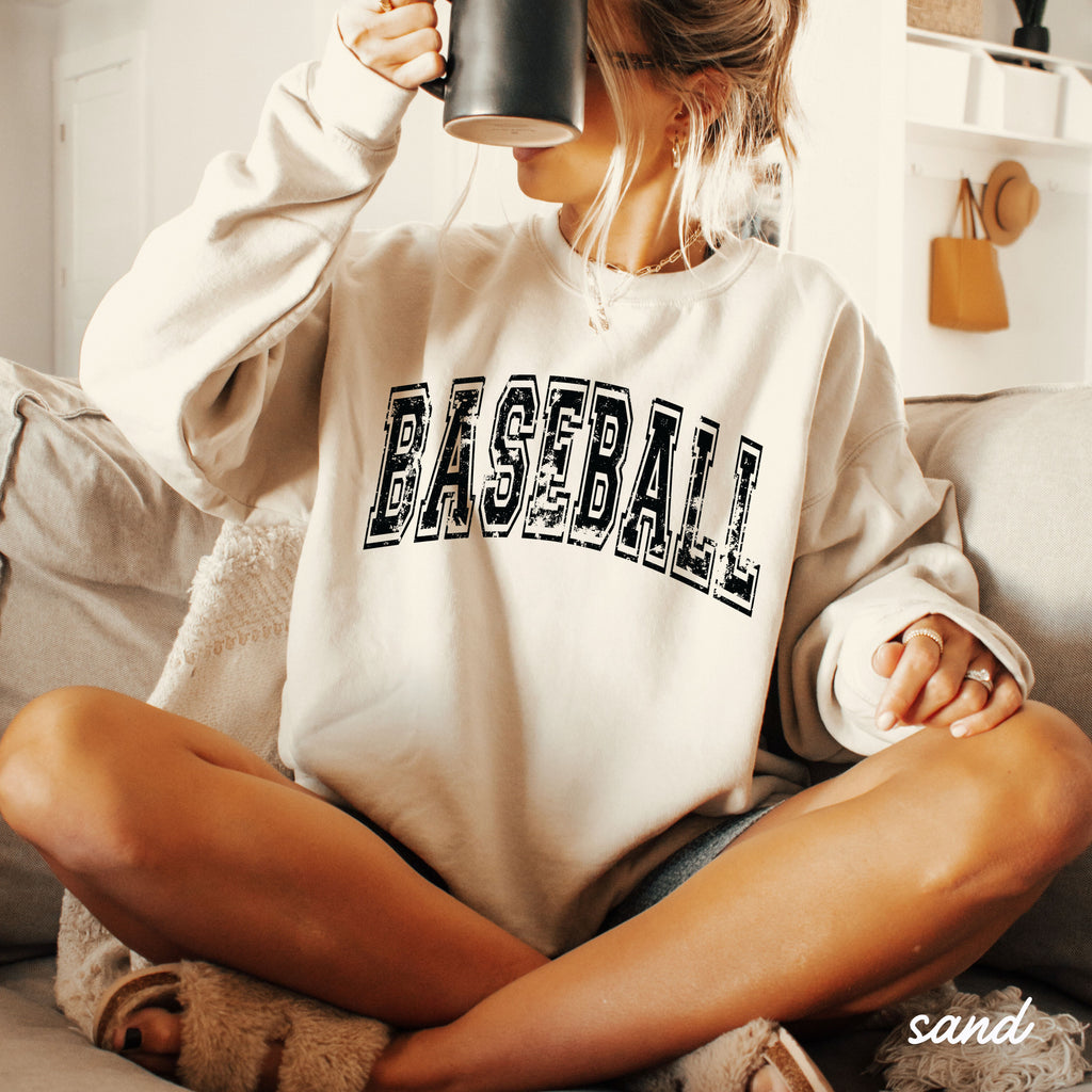 Pre-Order: Baseball Sweatshirt *3 Colors (S-3X)