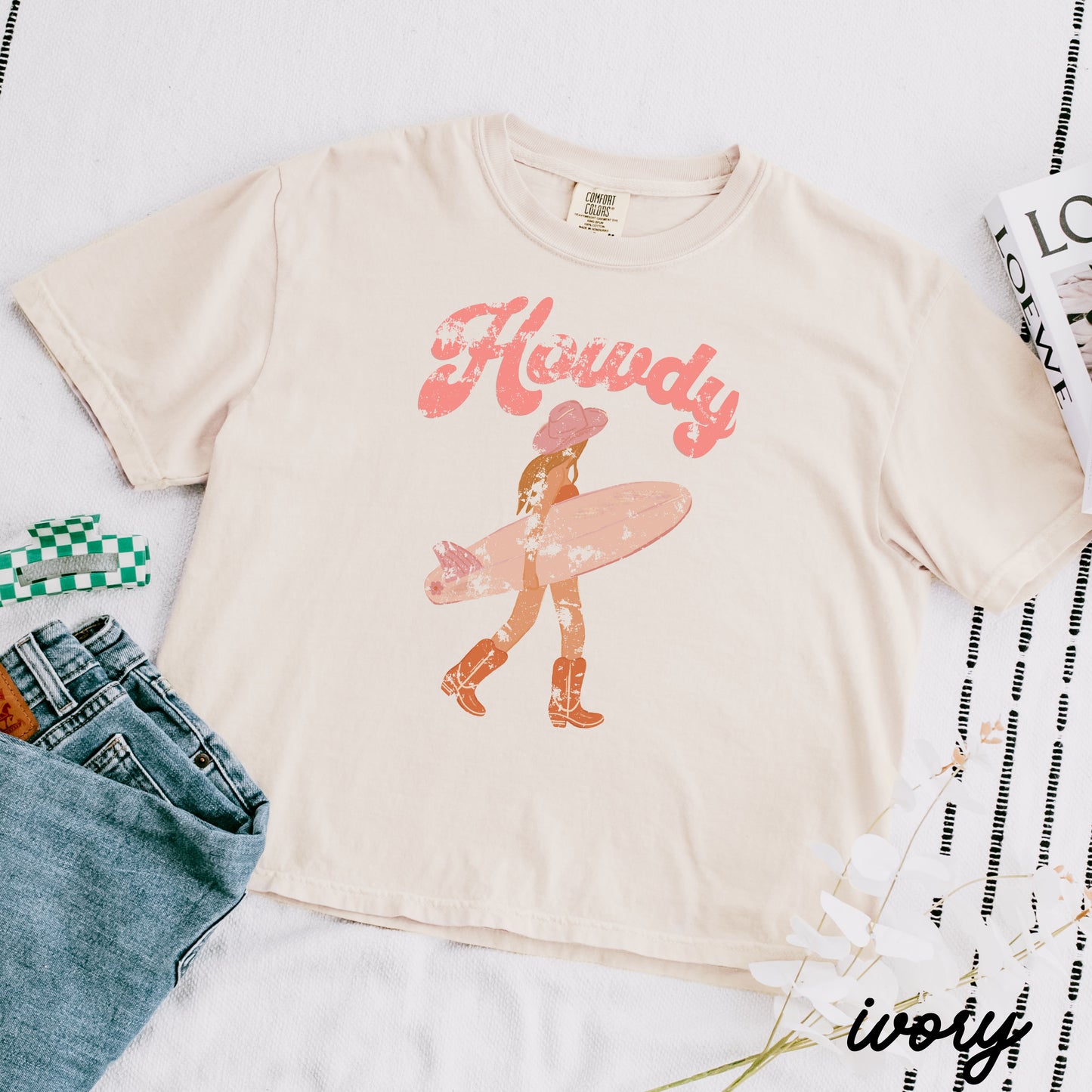 *Howdy Surfer CROP Tee *6 Colors (S-2X)