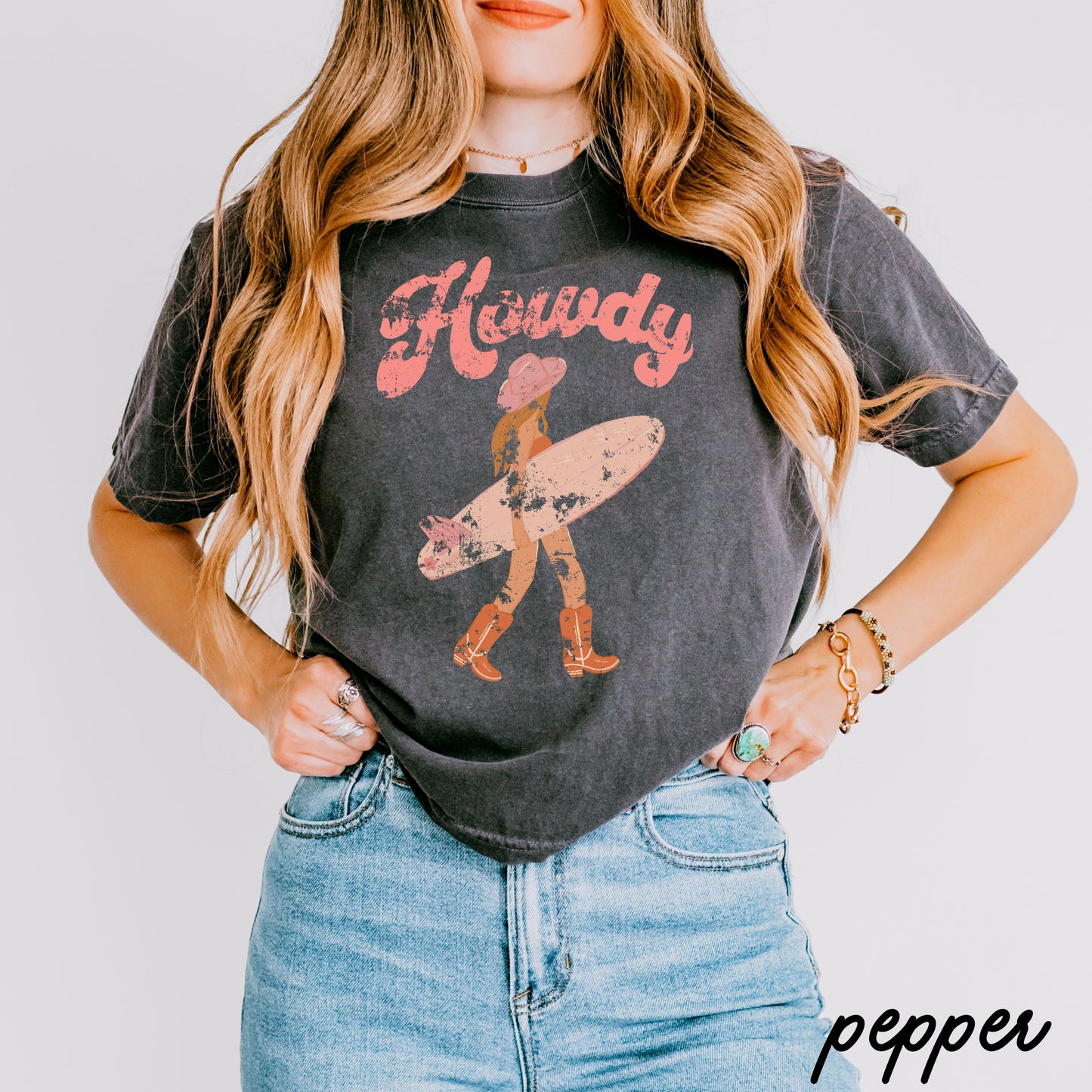 *Howdy Surfer CROP Tee *6 Colors (S-2X)