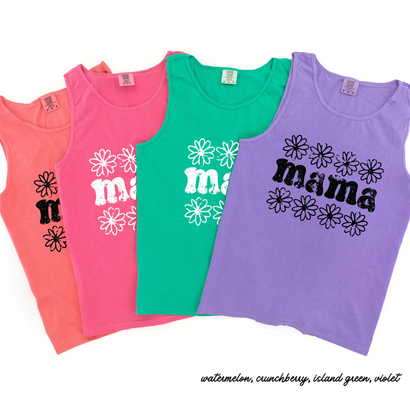 PRE-ORDER: Mama Daisy Floral Tank *7 Colors (S-3X)