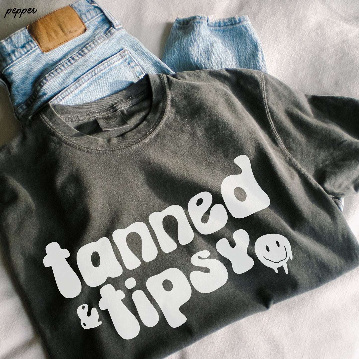 PRE-ORDER: Tanned & Tipsy Tee *10 Colors (S-3X)