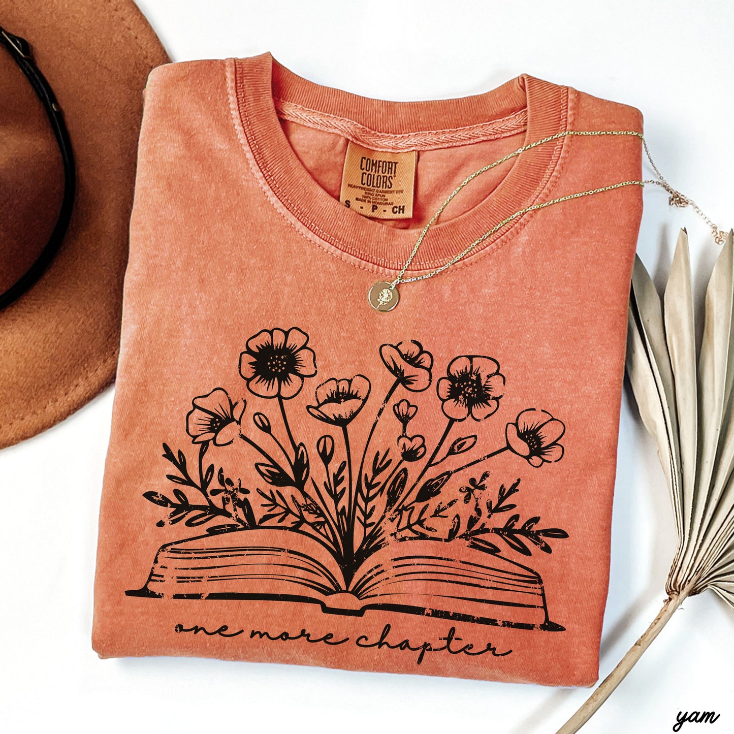 One More Chapter Floral Book Tee *10 Colors (S-3X)