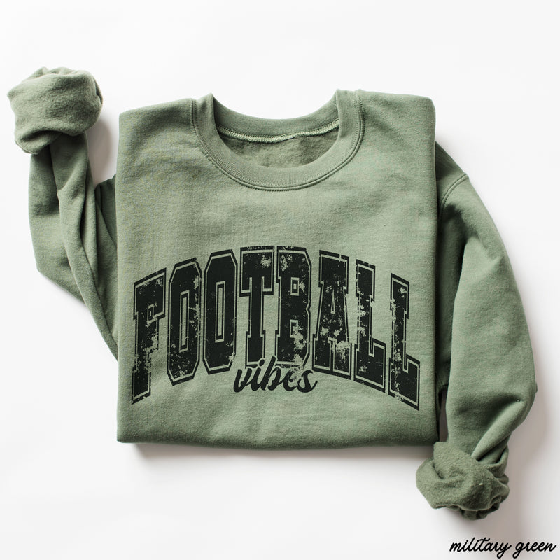 PRE-ORDER: Football Vibes Sweatshirt *7 Colors (S-3X)