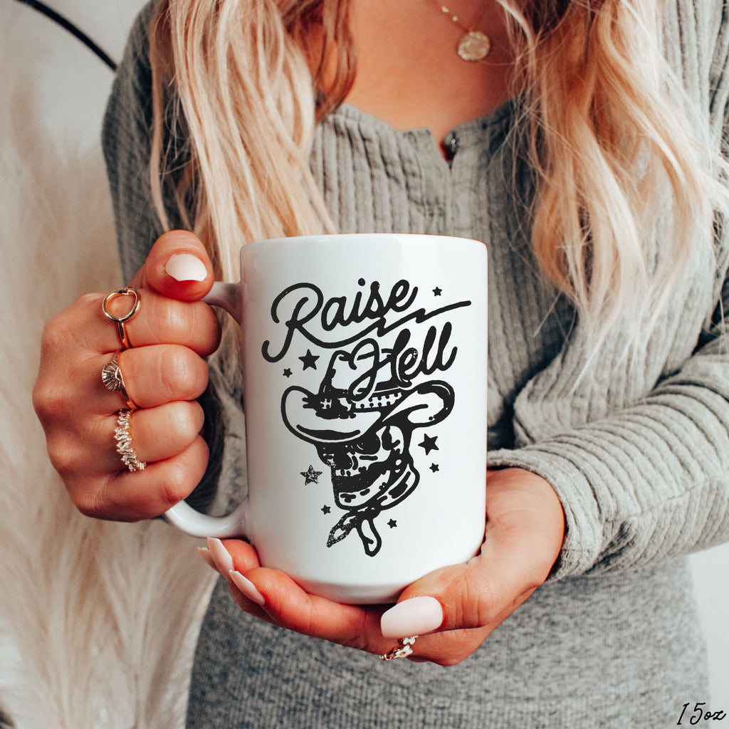 *Raise Hell Skull Coffee Cup