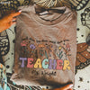 *Personalized Floral Teacher Tee *9 Colors (S-4X)