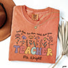 *Personalized Floral Teacher Tee *9 Colors (S-4X)