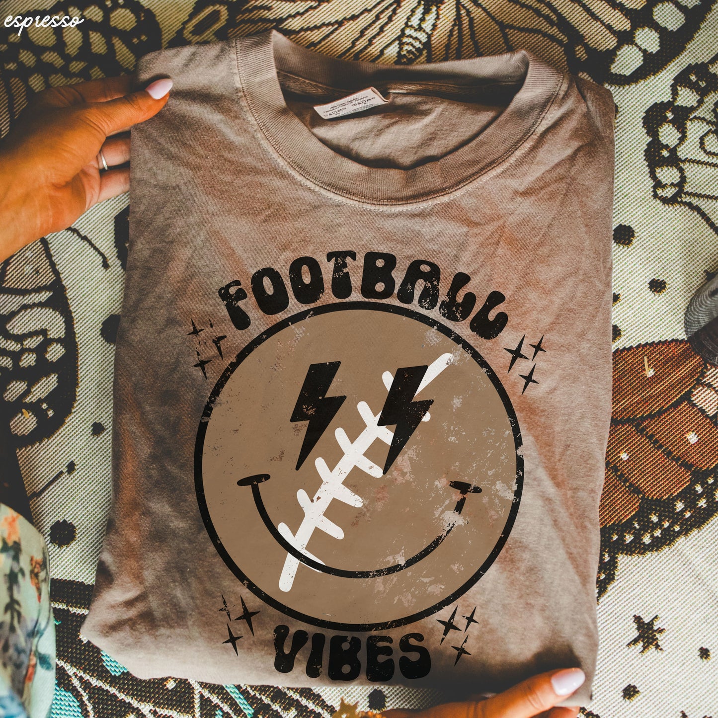 *Football Vibes Happy Tee *14 Colors (S-3X)