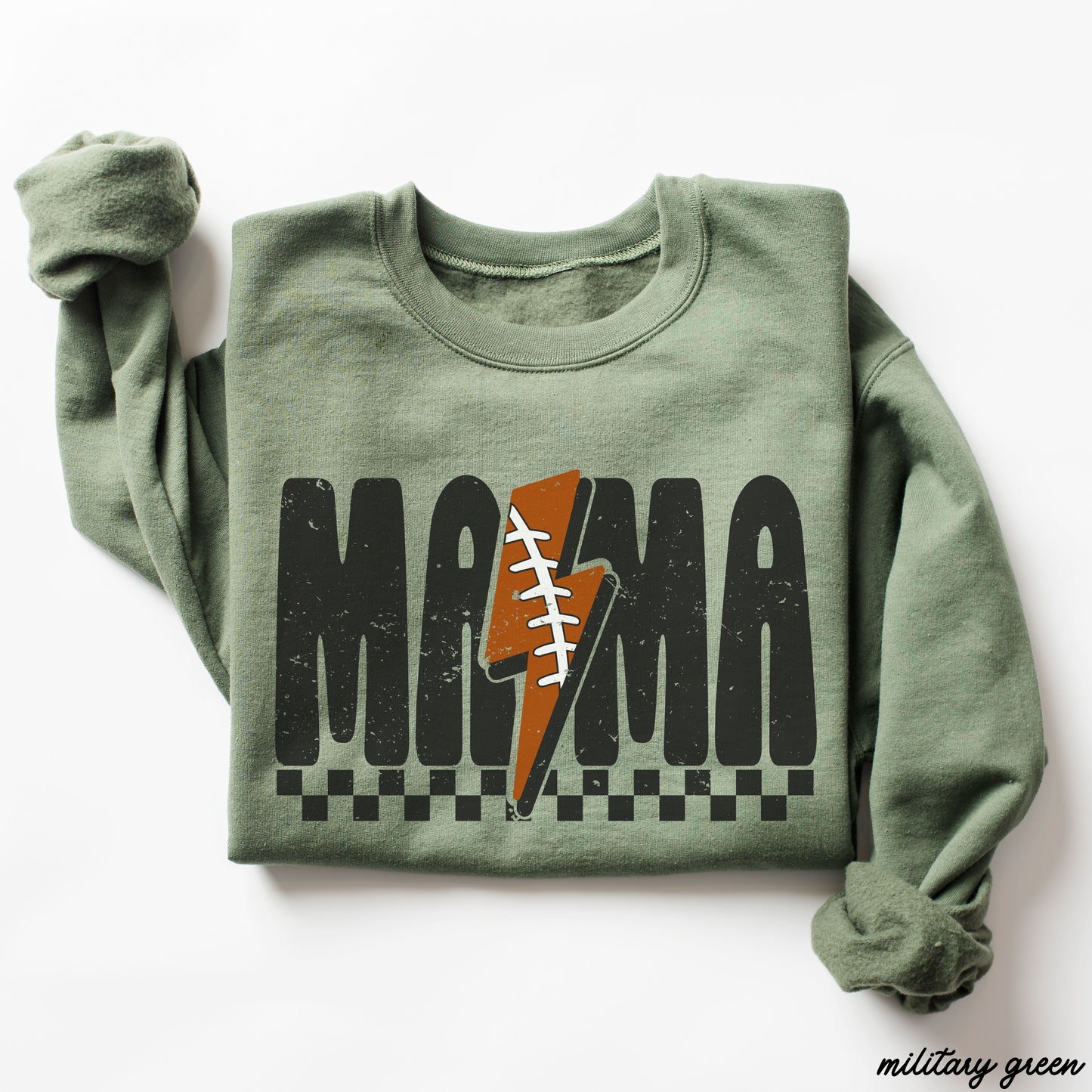 *Mama Football Lightning Bolt Sweatshirt *5 Colors (S-3X)