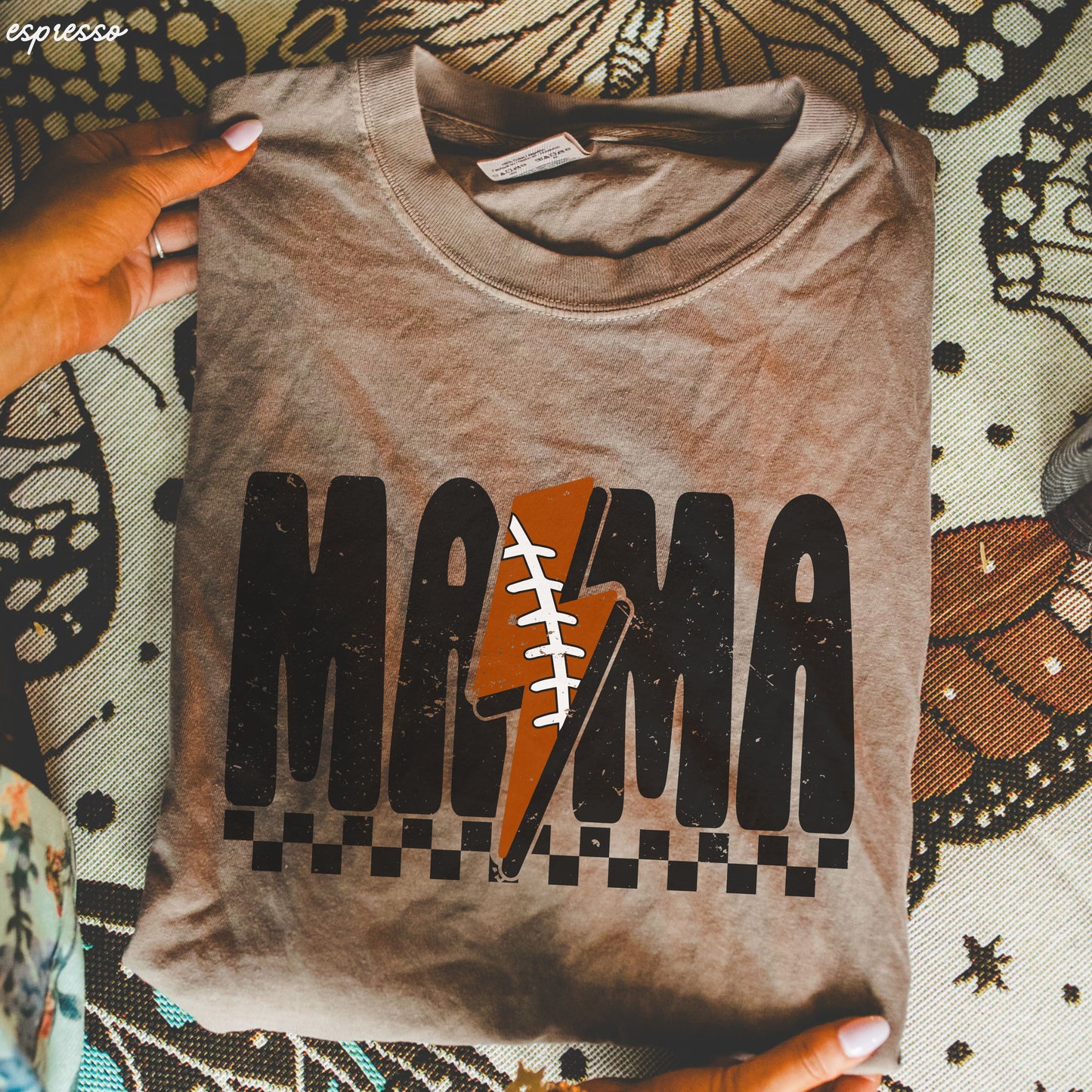 *Mama Football Lightning Bolt Tee *12 Colors (S-3X)