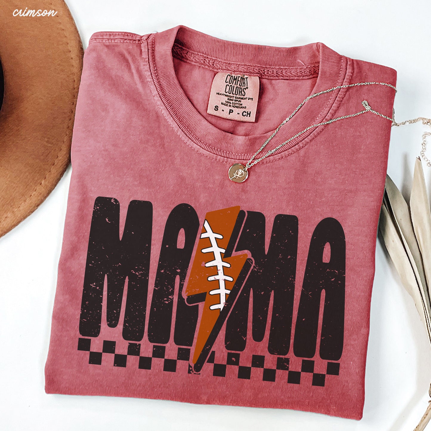 *Mama Football Lightning Bolt Tee *12 Colors (S-3X)
