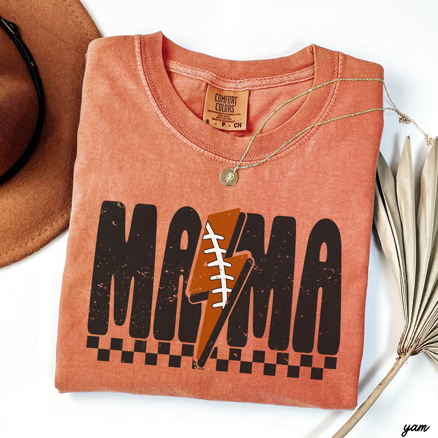 *Mama Football Lightning Bolt Tee *12 Colors (S-3X)