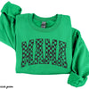 PRE-ORDER: Mama Outline Checkered Sweatshirt *7 Colors (S-3X)