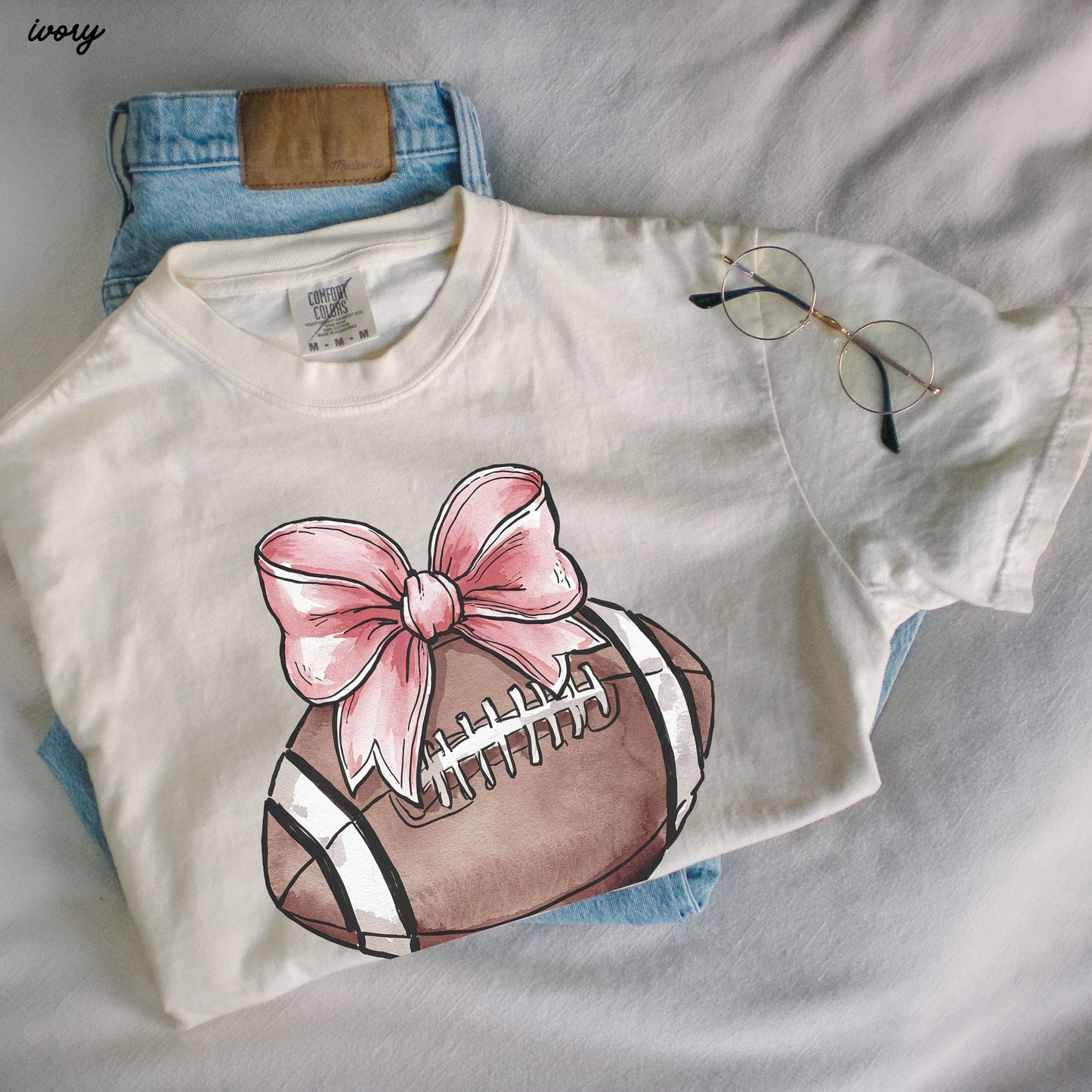 *Football Pink Coquette Tee *14 Colors (S-3X)