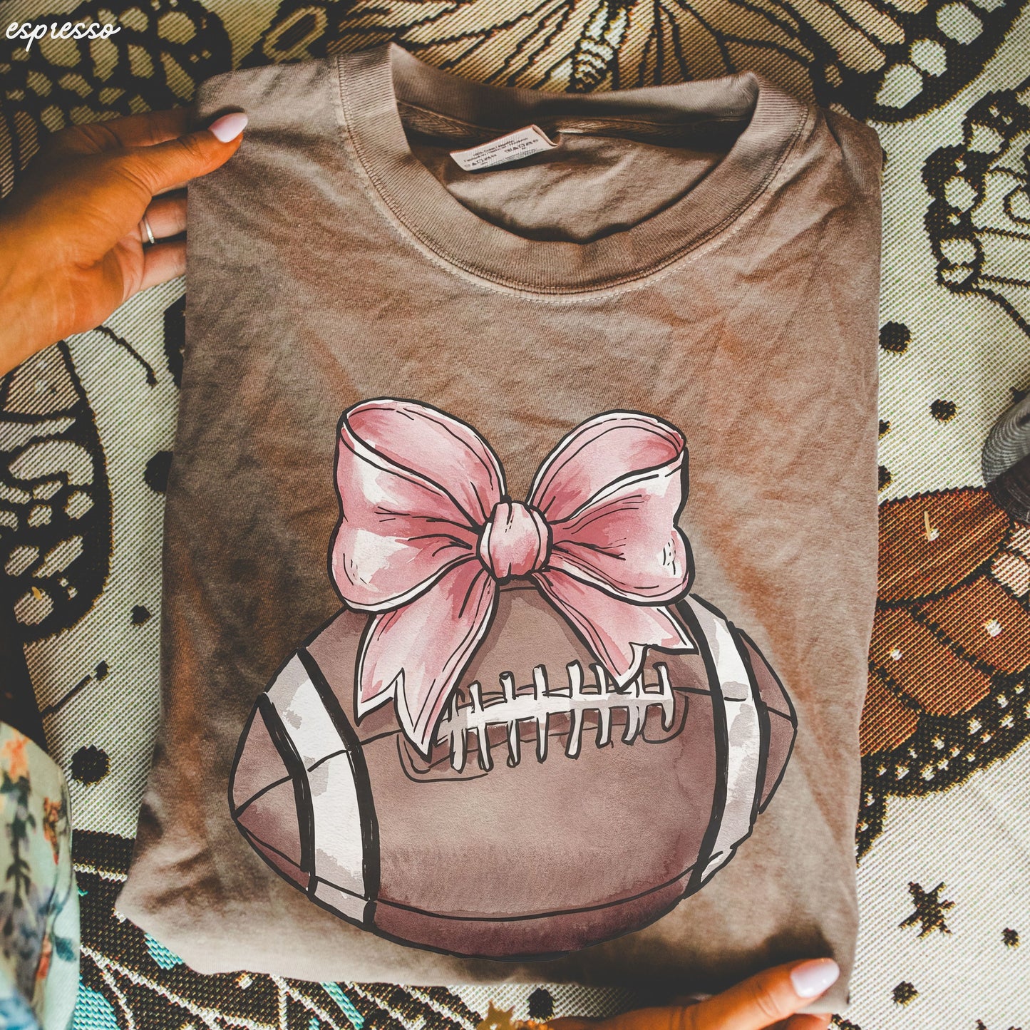 *Football Pink Coquette Tee *14 Colors (S-3X)