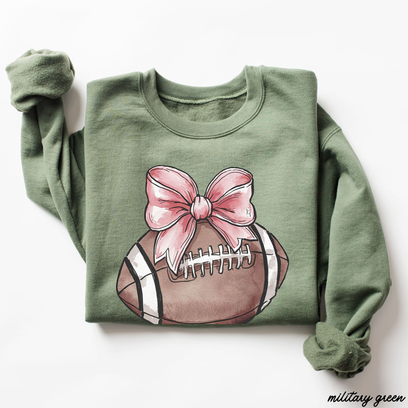 *Football Pink Coquette Sweatshirt *5 Colors (S-3X)
