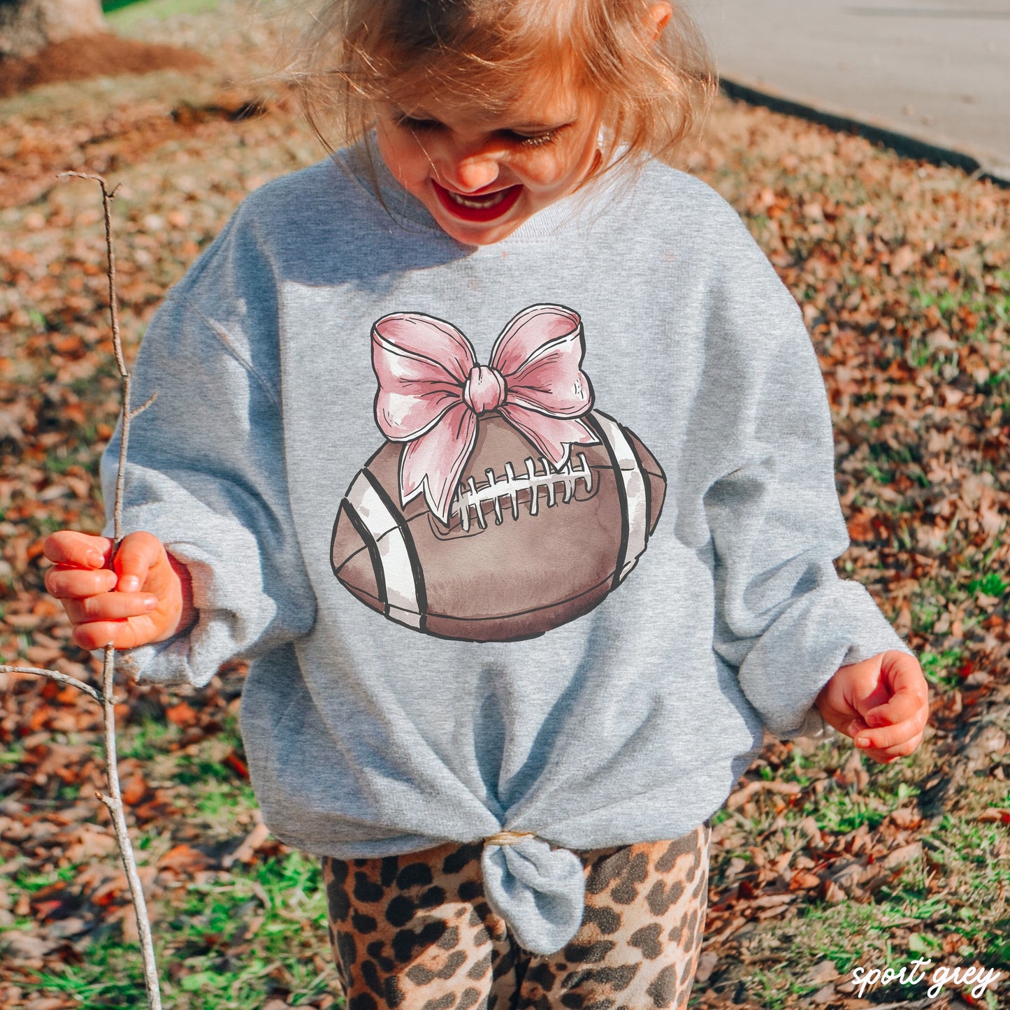*YOUTH Football Pink Coquette Sweatshirt *3 Colors (S-3X)
