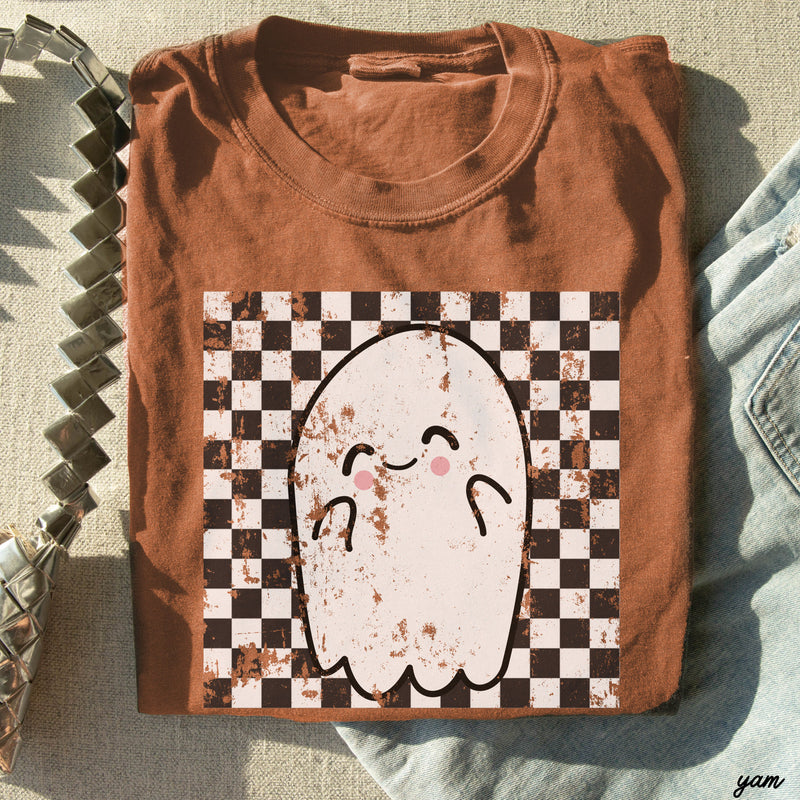 PRE-ORDER: Checkered Ghost Tee *10 Colors (S-3X)