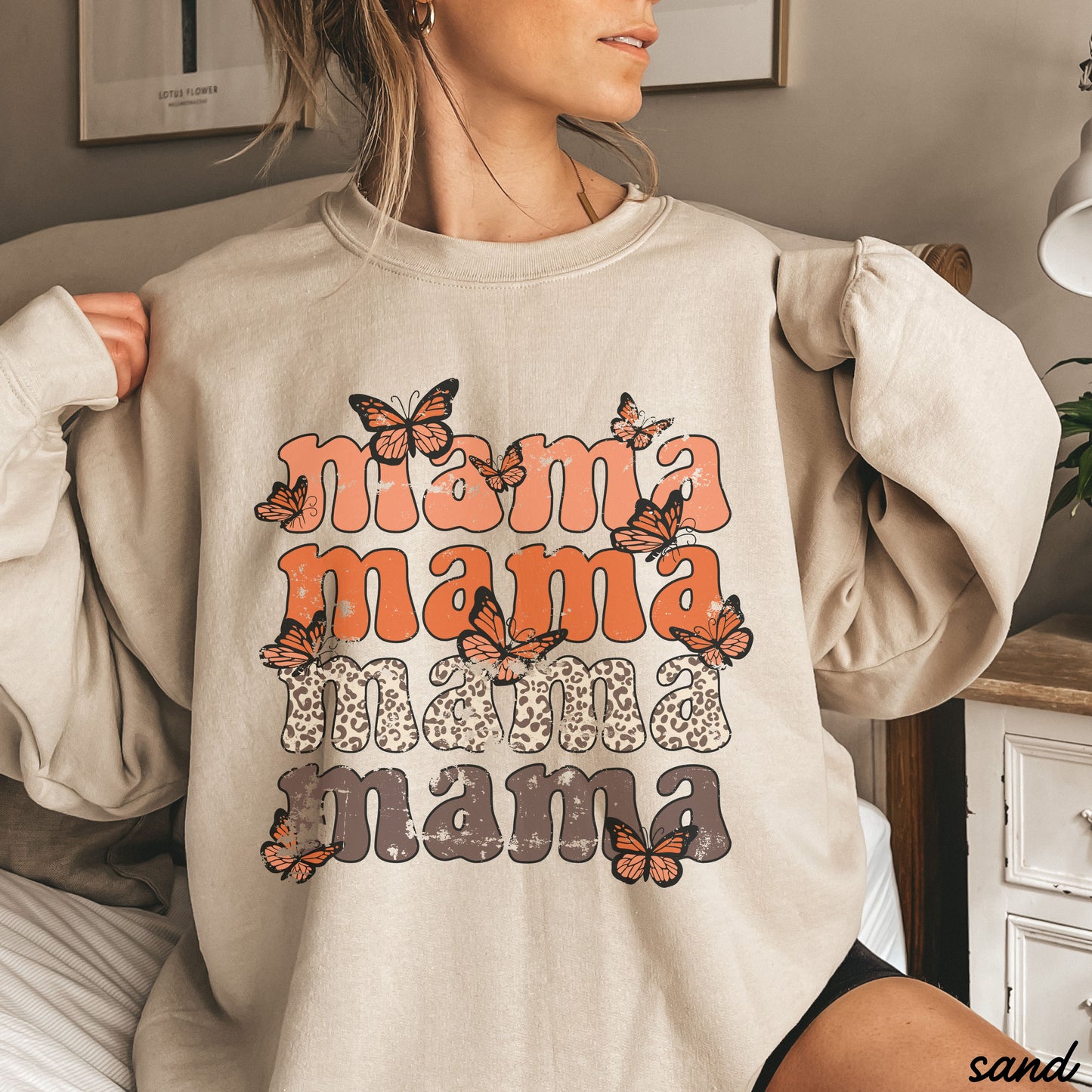 *Mama Mama Butterfly Sweatshirt *5 Colors (S-3X)