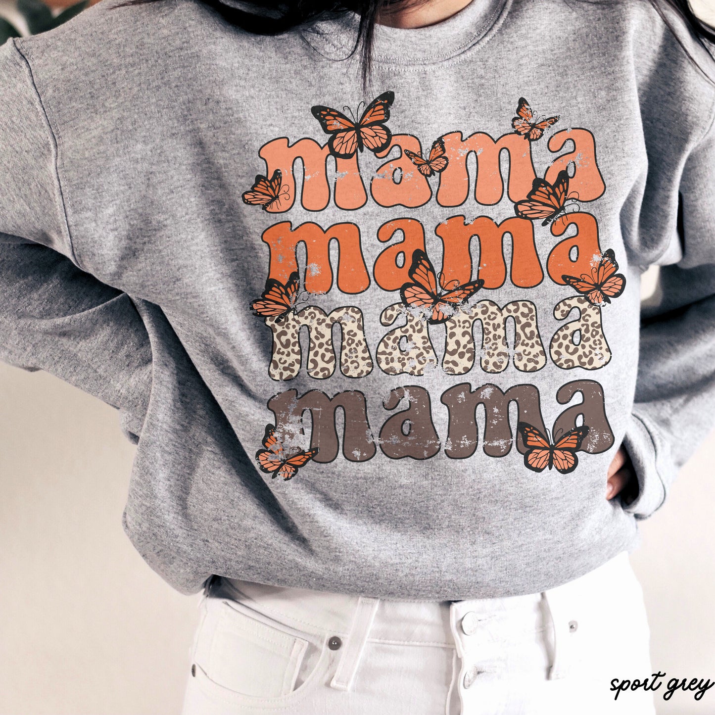 *Mama Mama Butterfly Sweatshirt *5 Colors (S-3X)