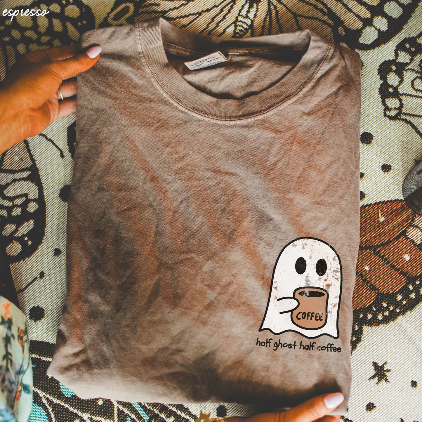 Pre-Order: Half Ghost Half Coffee Tee *3 Colors (S-4X)