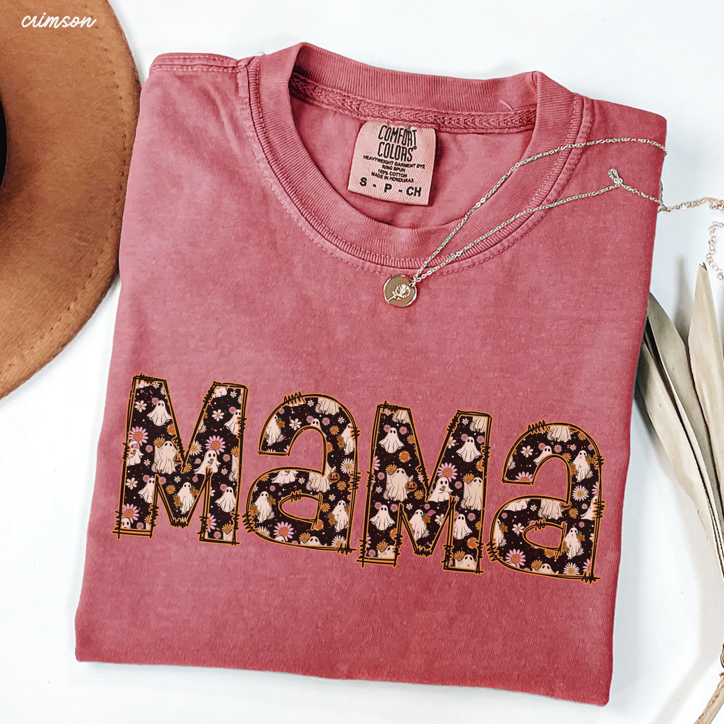 *Mama Ghost Print Tee *10 Colors (S-3X)