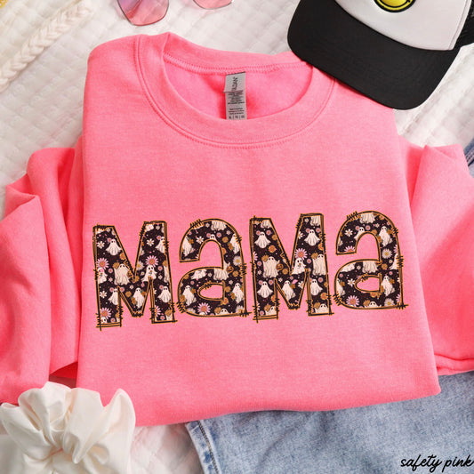 *Mama Ghost Print Sweatshirt *6 Colors (S-3X)