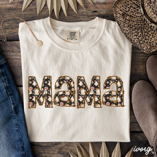 *Mama Ghost Print Tee *10 Colors (S-3X)