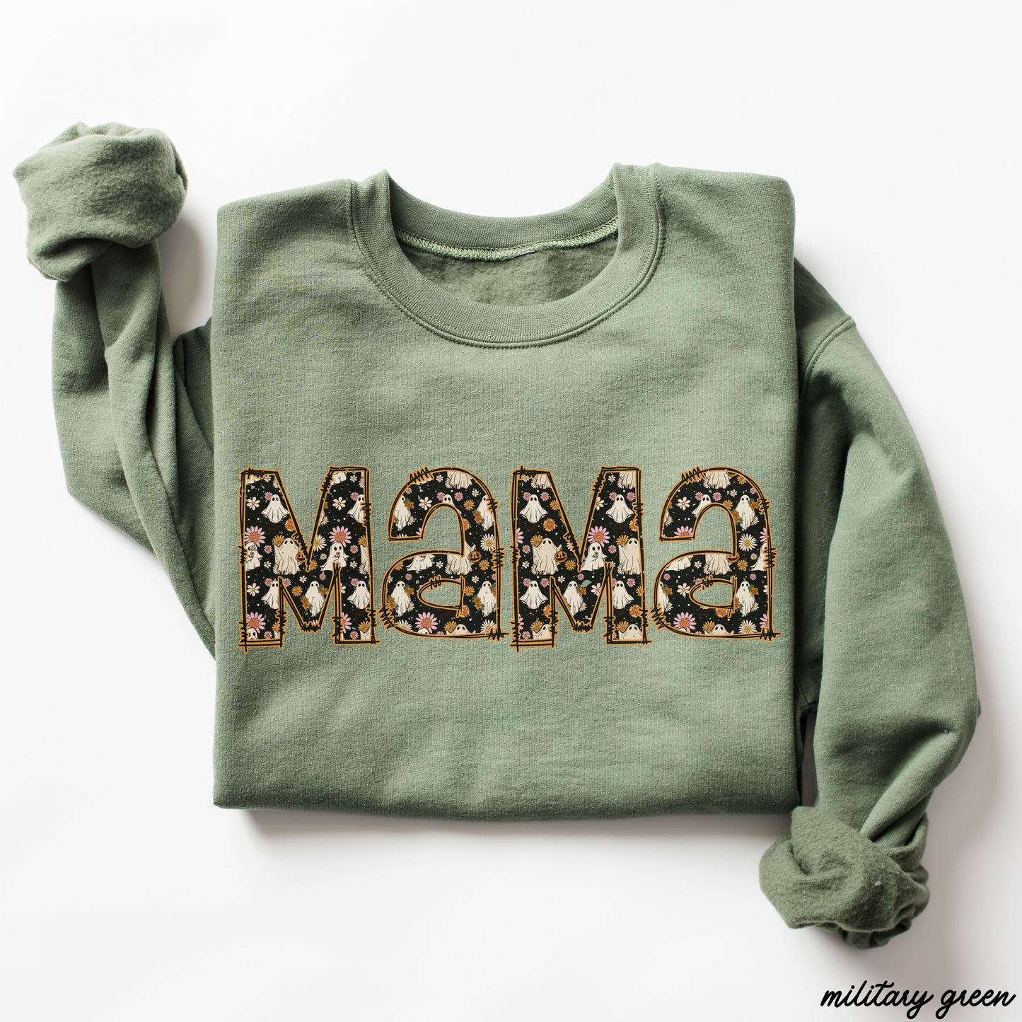 *Mama Ghost Print Sweatshirt *6 Colors (S-3X)