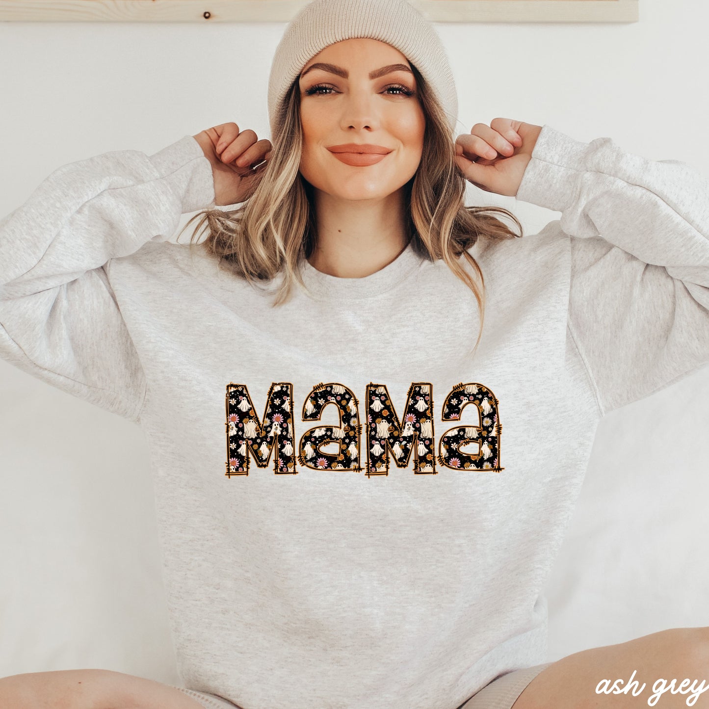 *Mama Ghost Print Sweatshirt *6 Colors (S-3X)