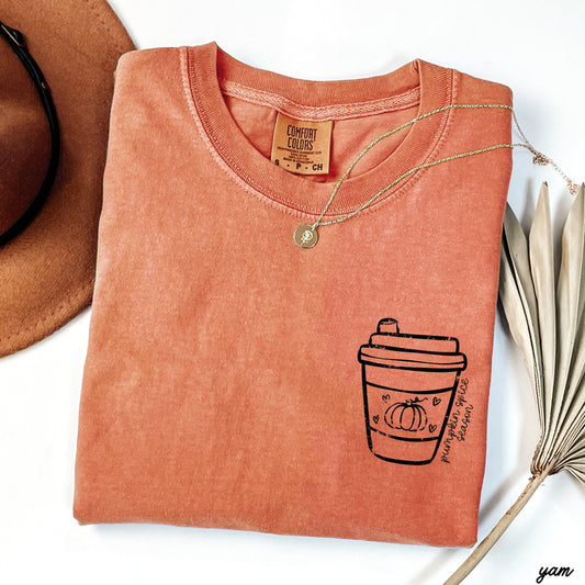 *Pumpkin Spice Coffee Cup Tee *8 Colors (S-3X)