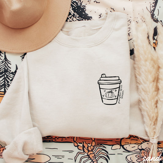 Pre-Order: Pumpkin Spice Coffee Cup Sweatshirt *5 Colors (S-3X)