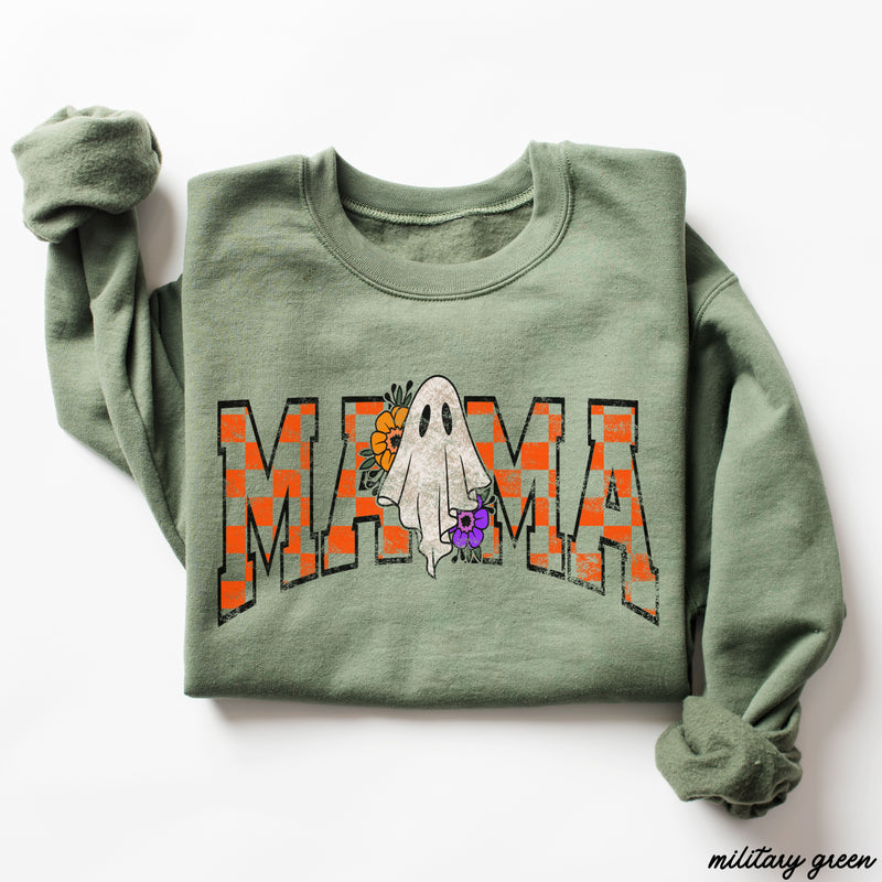 *Checkered Mama Ghost Sweatshirt *5 Colors (S-3X)