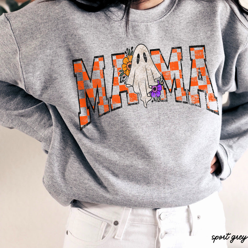 *Checkered Mama Ghost Sweatshirt *5 Colors (S-3X)