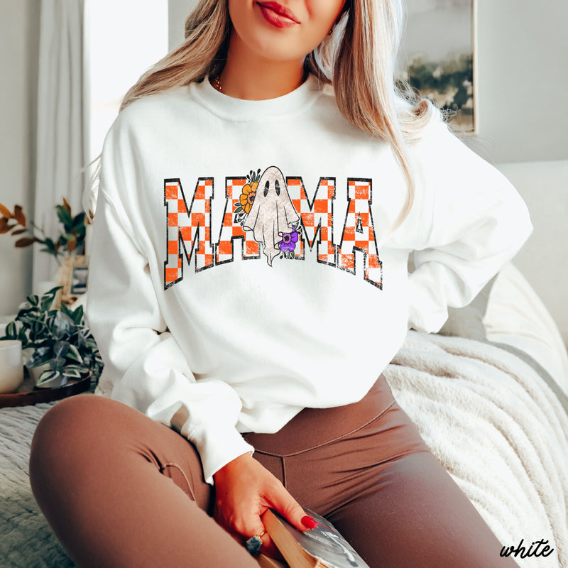 *Checkered Mama Ghost Sweatshirt *5 Colors (S-3X)