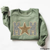 *Checkered Star Mom Sweatshirt *6 Colors (S-3X)