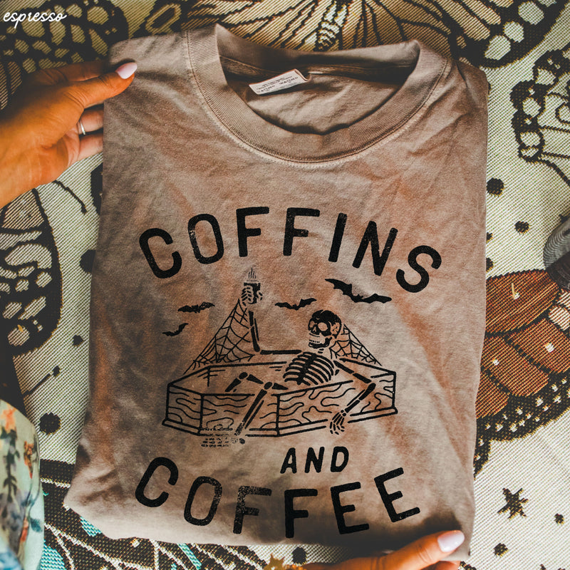 PRE-ORDER: Coffins and Coffee Tee *9 Colors (S-3X)