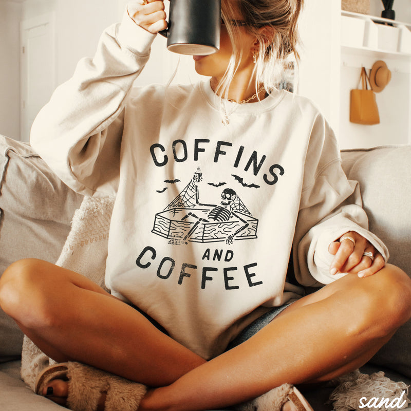 Pre-Order: Coffins and Coffee Sweatshirt *5 Colors (S-3X)