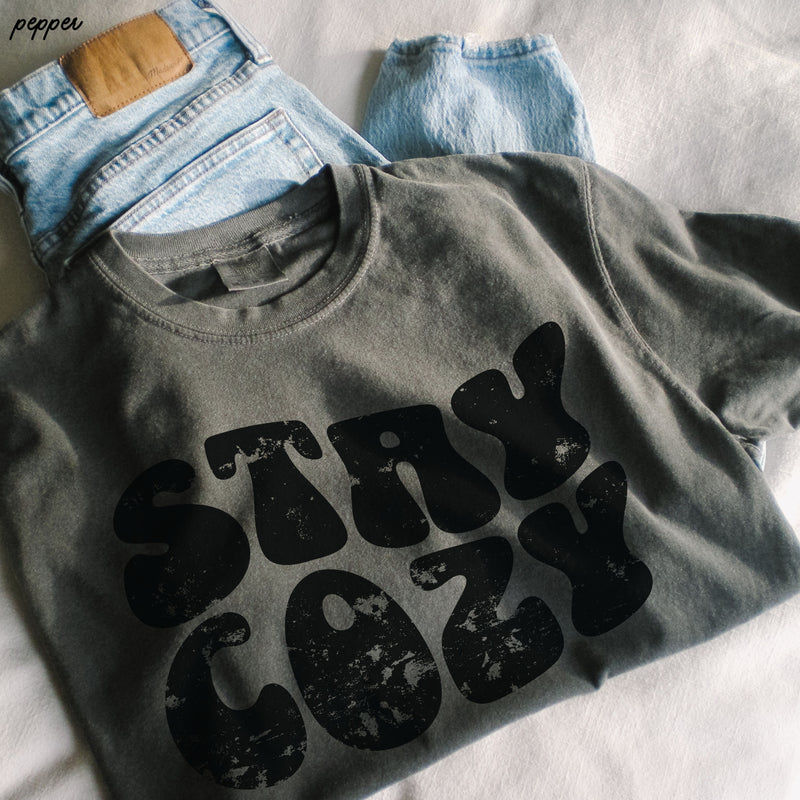 PRE-ORDER: Stay Cozy Tee *7 Colors (S-3X)