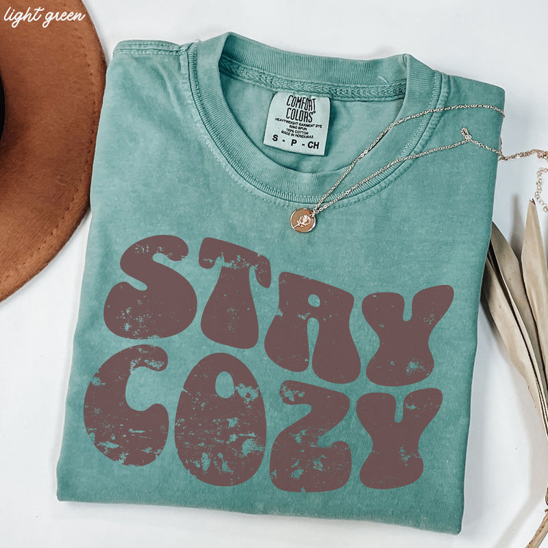 PRE-ORDER: Stay Cozy Tee *7 Colors (S-3X)