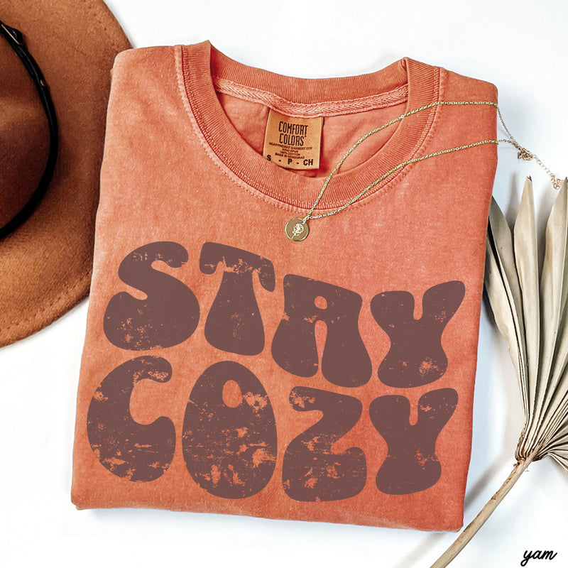 PRE-ORDER: Stay Cozy Tee *7 Colors (S-3X)